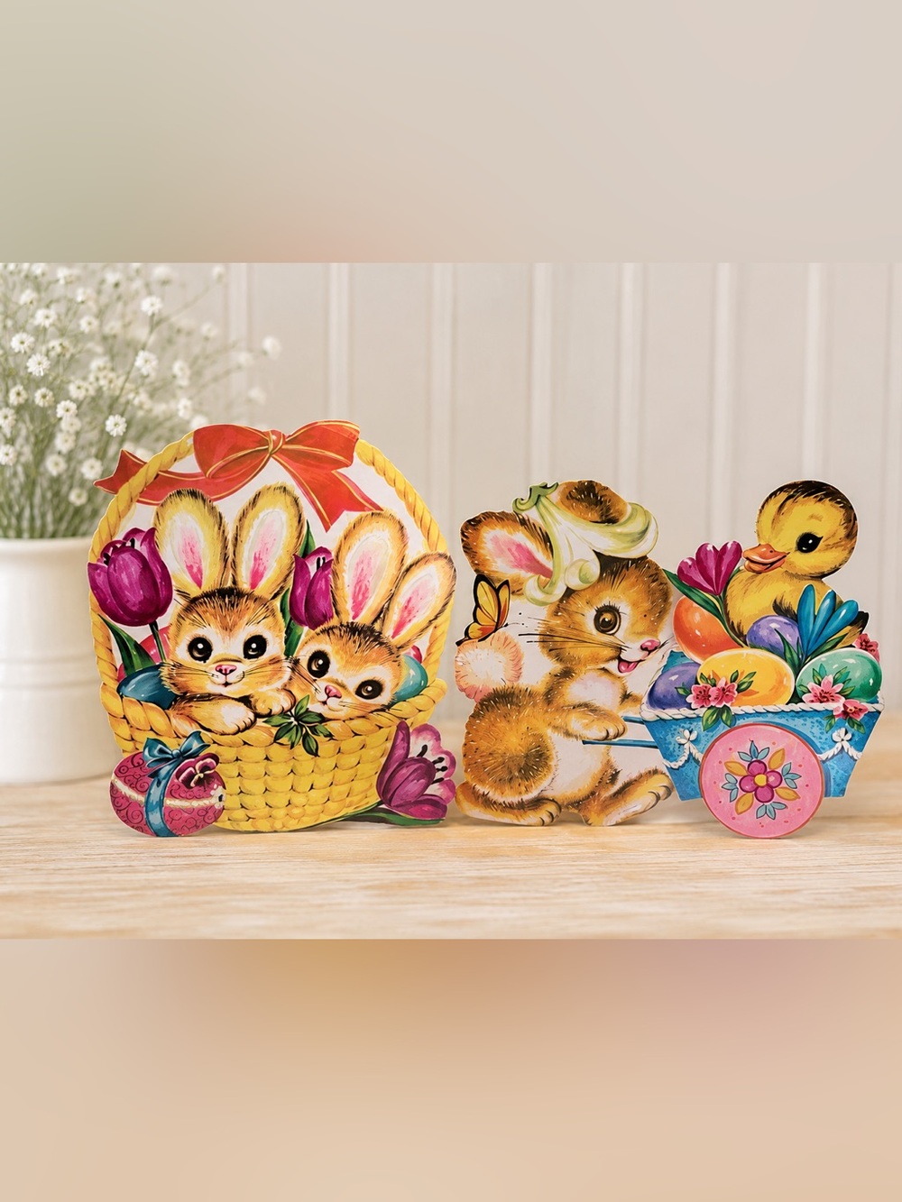 Vintage‎ Easter Bunny Paper Wall Hanging Decorations